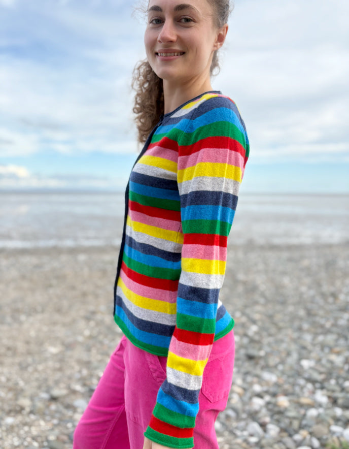Heidekonigin Rainbow Cardigan