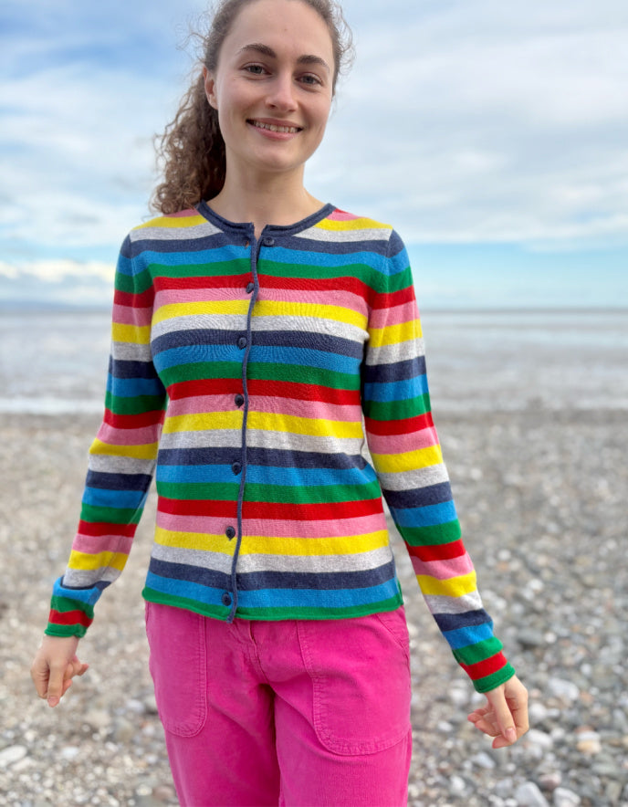 Heidekonigin Rainbow Cardigan