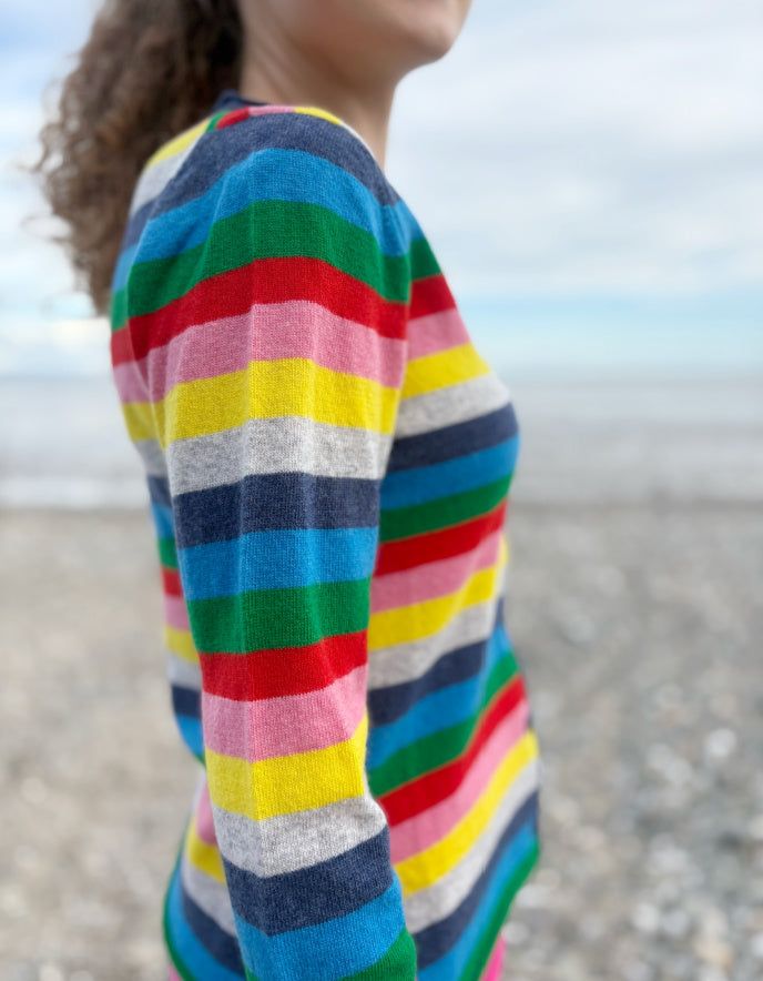 Heidekonigin Rainbow Cardigan