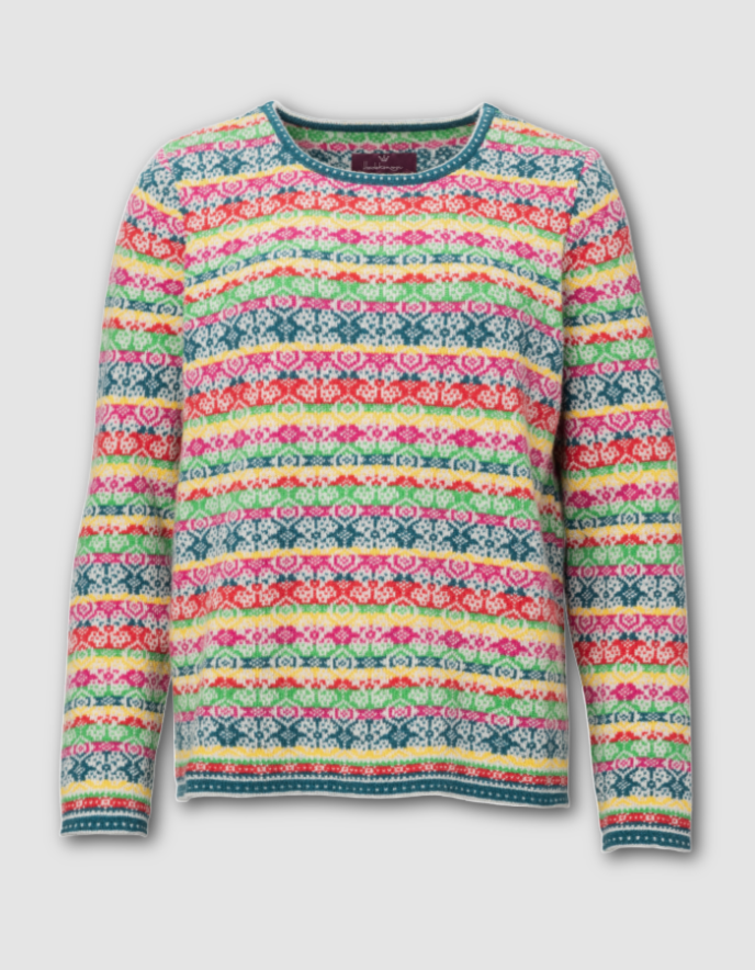 Heidekonigin Rainbow Fair Isle Pullover