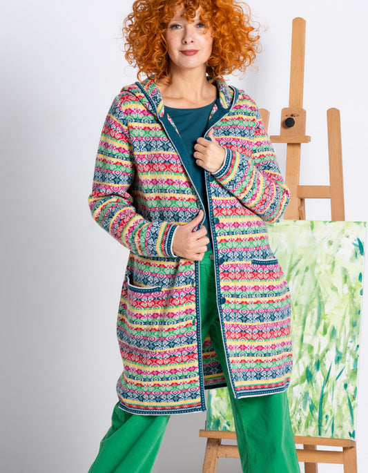 Heidekonigin Rainbow Fair Isle Cardigan