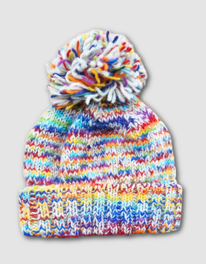 From the Source Rainbow Bobble Hat