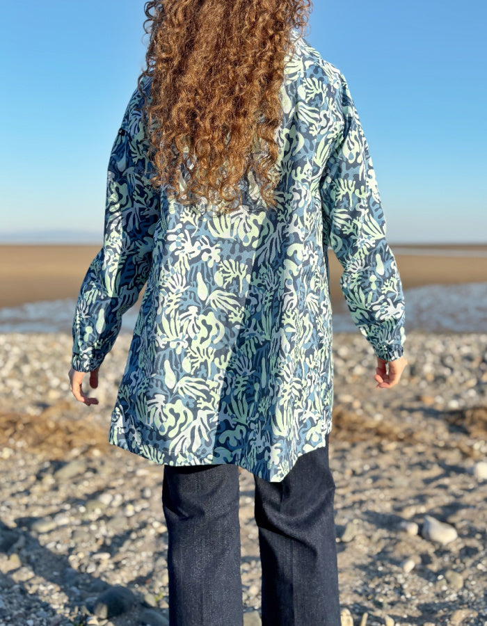 Batela Seaweed Print Raincoat
