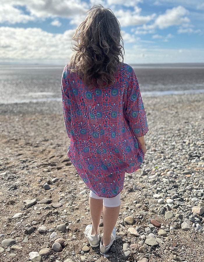 Nila Rubia Roshan Tunic Dress in Ruby
