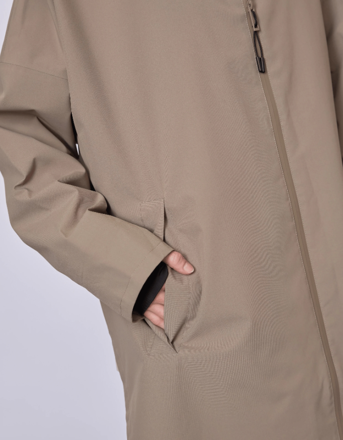 Red Green Sasha Raincoat in Dark Sand