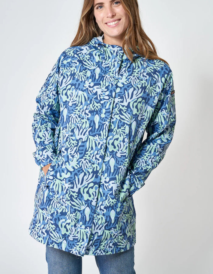 Batela Seaweed Print Raincoat