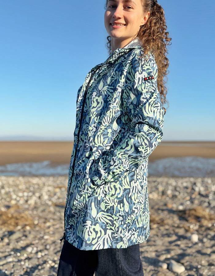 Batela Seaweed Print Raincoat