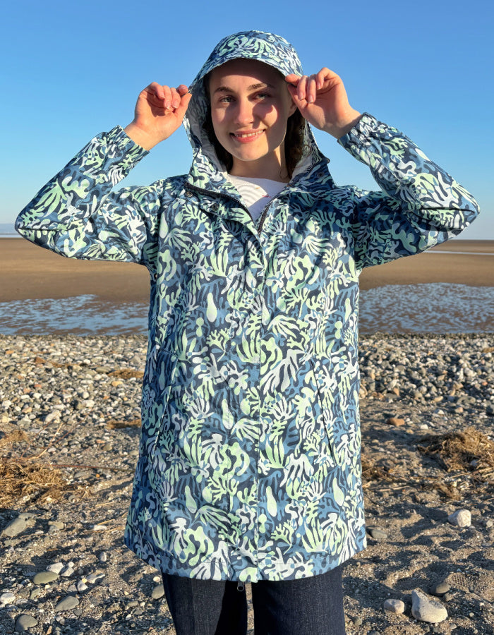 Batela Seaweed Print Raincoat