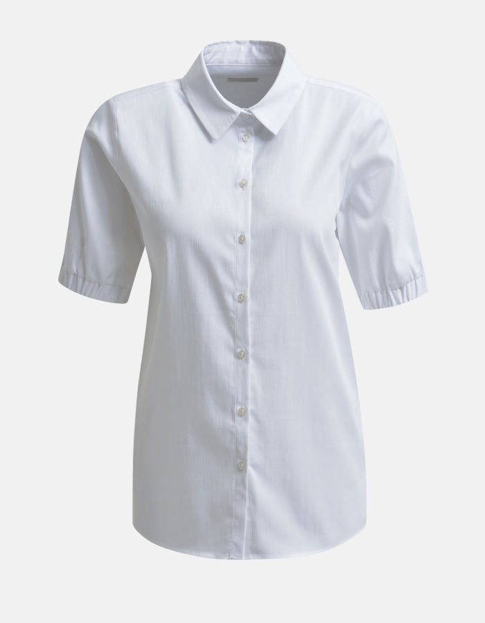Milano Short Sleeve cotton White Blouse