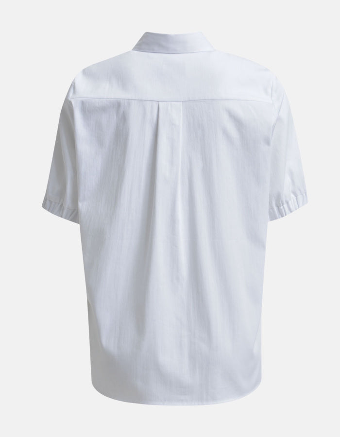 Milano Short Sleeve cotton White Blouse