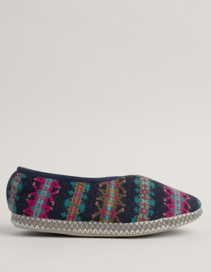 Seasalt Starry Eyed Borg Slippers in Palace Cove Maritime Multi