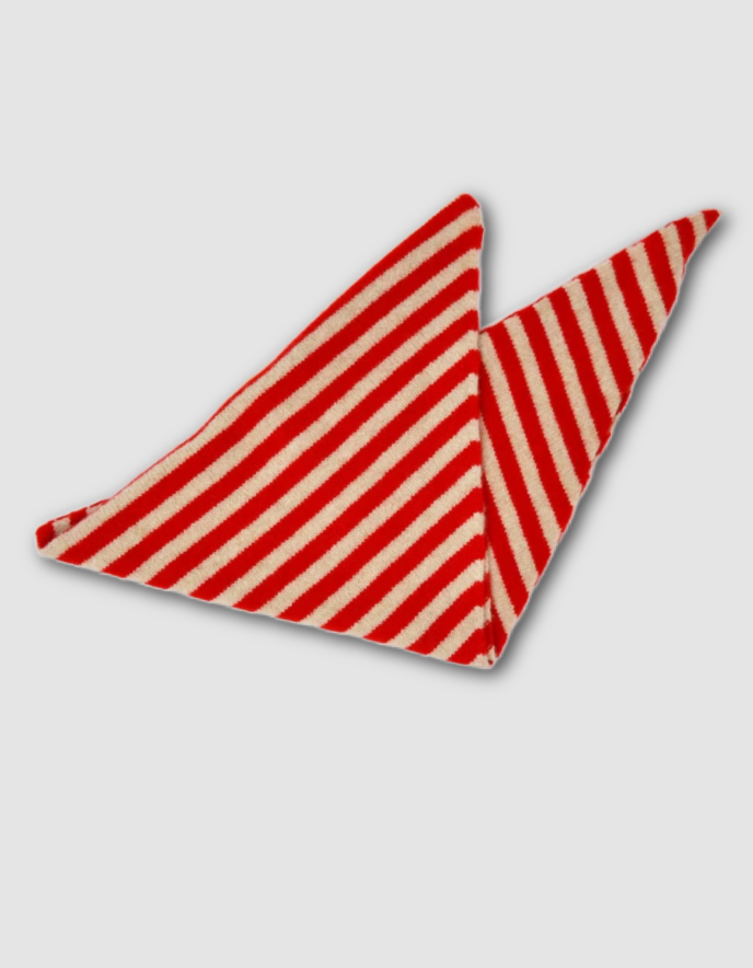 Scarlet Neckerchief in Poppy Stripe
