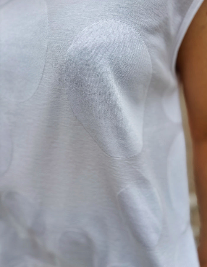 white cotton jersey swing tank top