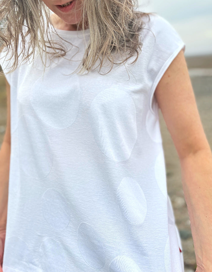 white cotton jersey swing tank top