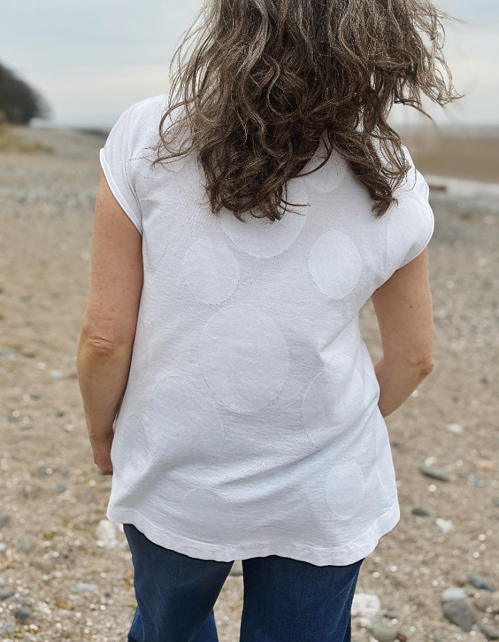 white cotton jersey swing tank top