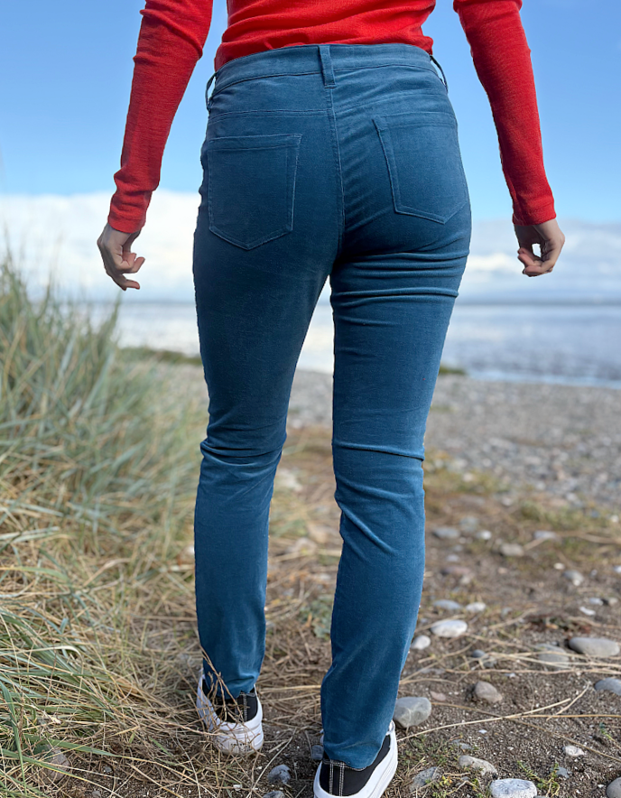 Foil of Your Own Accord Velvet Jeans in Retro Blue
