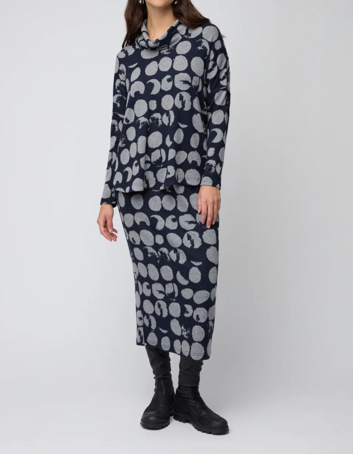 Sahara Brushed Jersey Spotted Tube Skirt