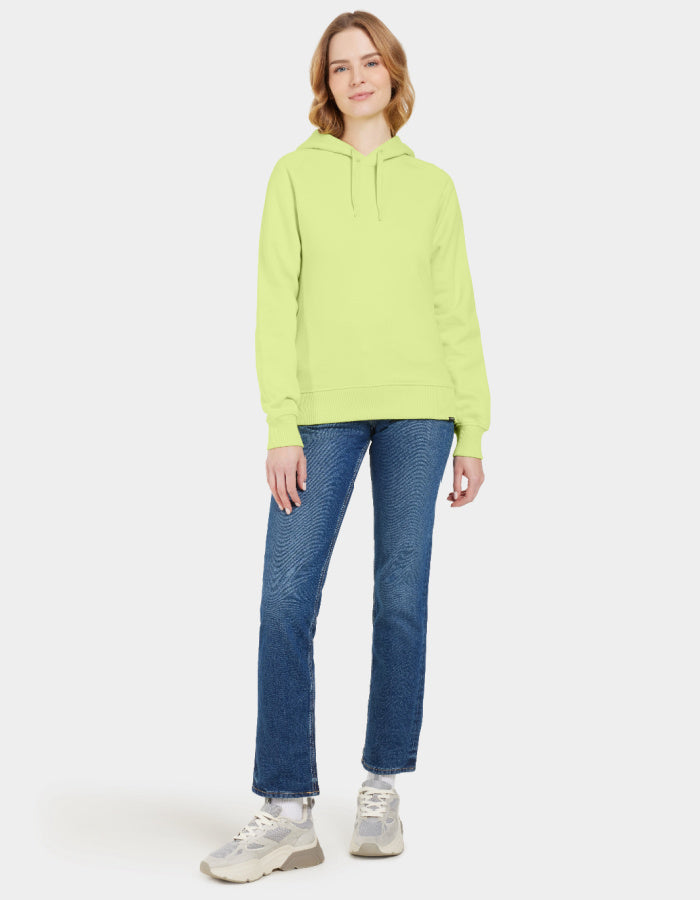 lime cotton hooded sweatshirt