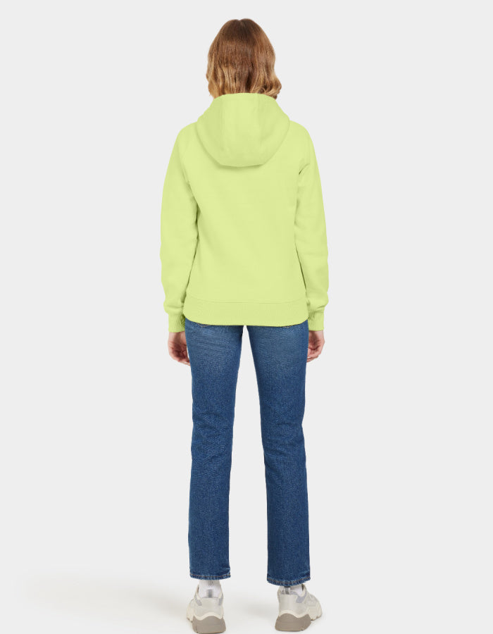 lime cotton hooded sweatshirt
