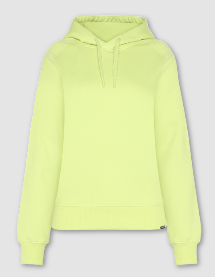 lime cotton hooded sweatshirt