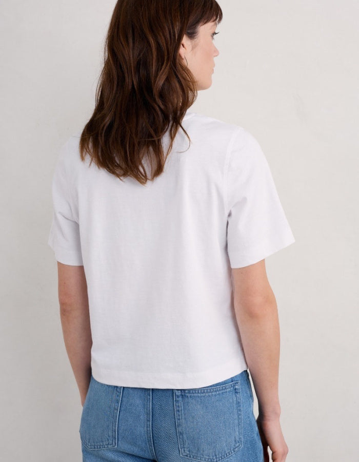 classic organic cotton white T-shirt boxy fit