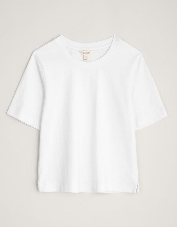 classic organic cotton white T-shirt boxy fit