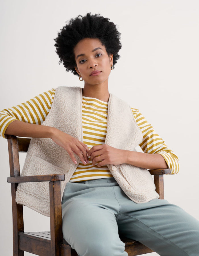 Seasalt Sailor Top in Mini Cornish Chamomile Chalk