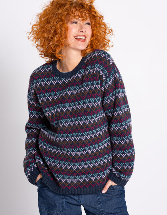 Heidekonigin Geo Fair Isle Pullover