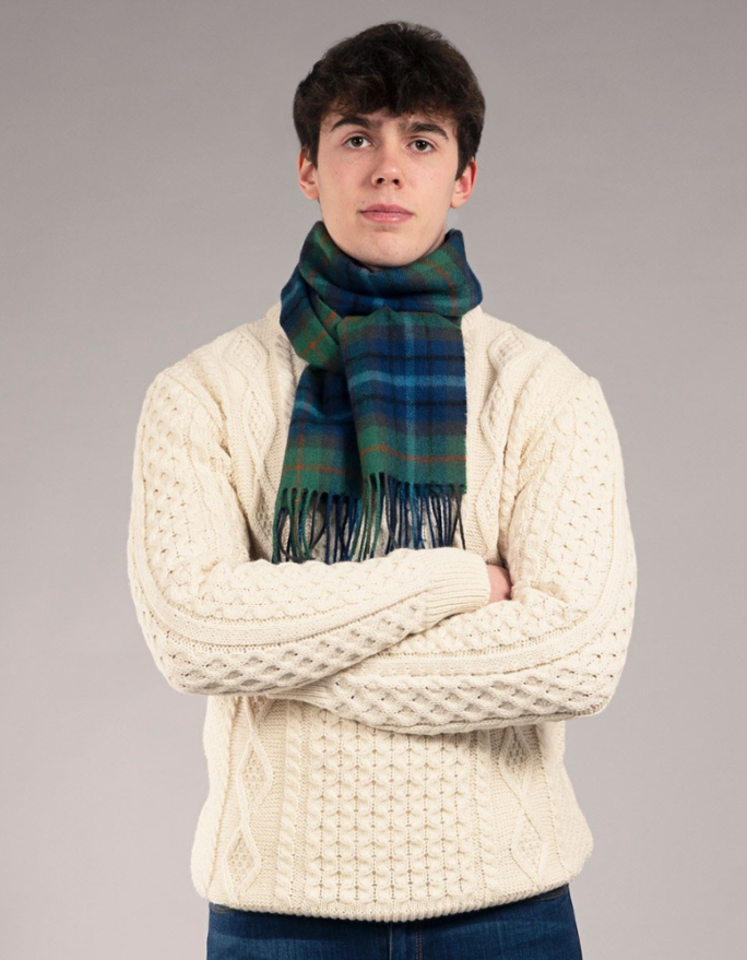 Lochcarron Lambswool Scarf in New York Tartan