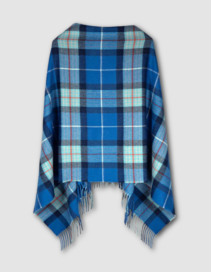 Lochcarron Lambswool Georgia Poncho in Steps to Hope Tartan