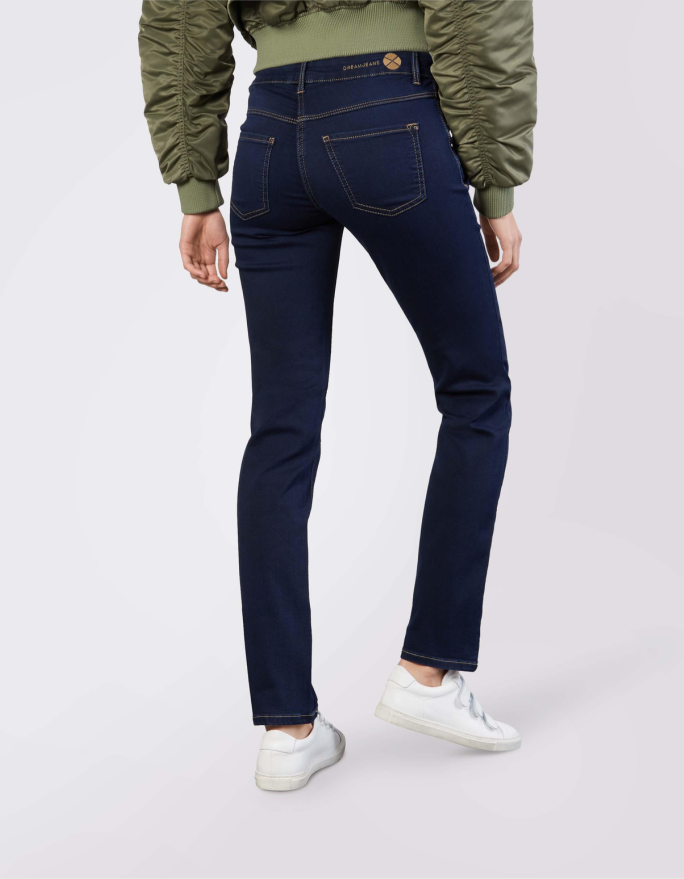MAC Dream Straight Fit Dark Wash Jeans