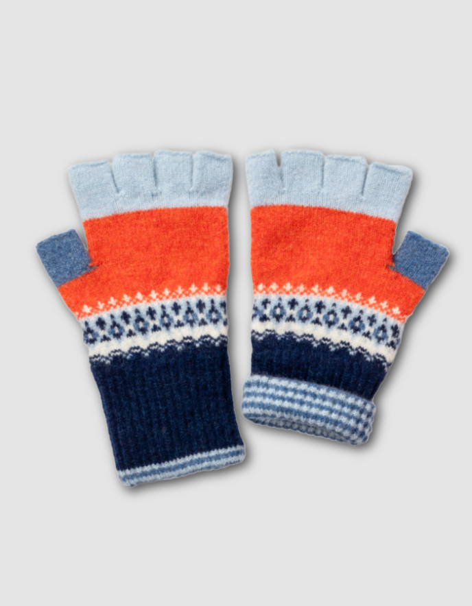 Eribe Alloa Fingerless Gloves in Blue Bella