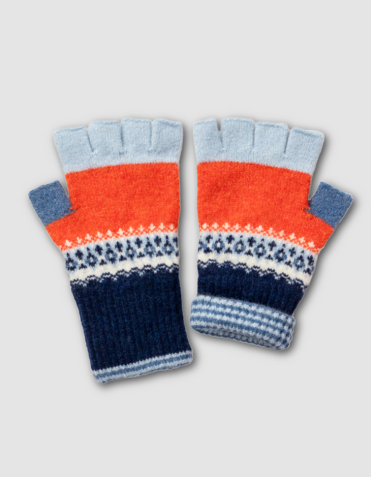 Eribe Alloa Fingerless Gloves in Blue Bella