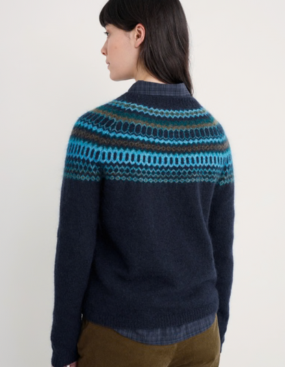Seasalt Annik Fair Isle Jumper in Cyan