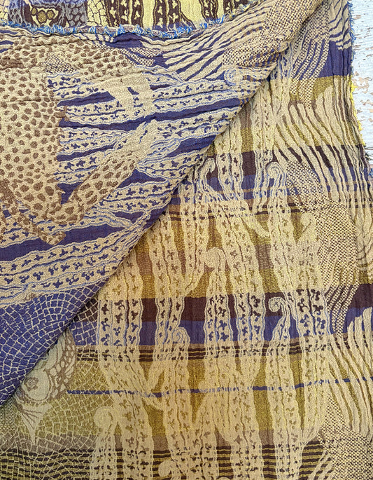 Letol Jacquard Scarf Ariel in Iris