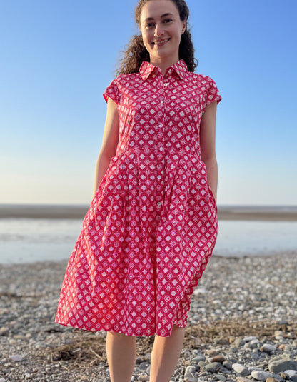 Handprint Dream Apparel Arlington Dress in Troy Pink