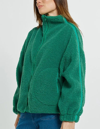 Betty Basics Aubrey Fleece In Green