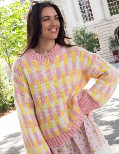 Cara & the Sky Charlotte Jumper in Battenberg