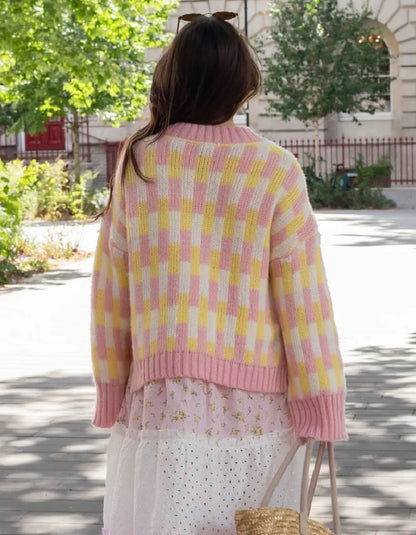Cara & the Sky Charlotte Jumper in Battenberg