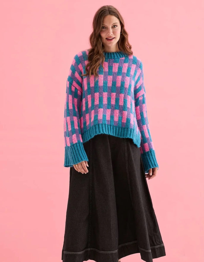 Cara & the Sky Charlotte Jumper in Teal