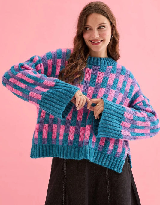 Cara & the Sky Charlotte Jumper in Teal