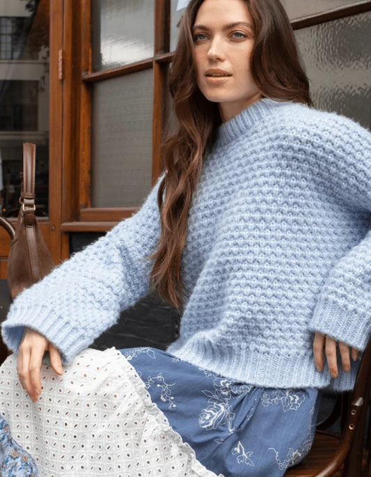 Cara & the Sky Darwin Jumper in Powder Blue