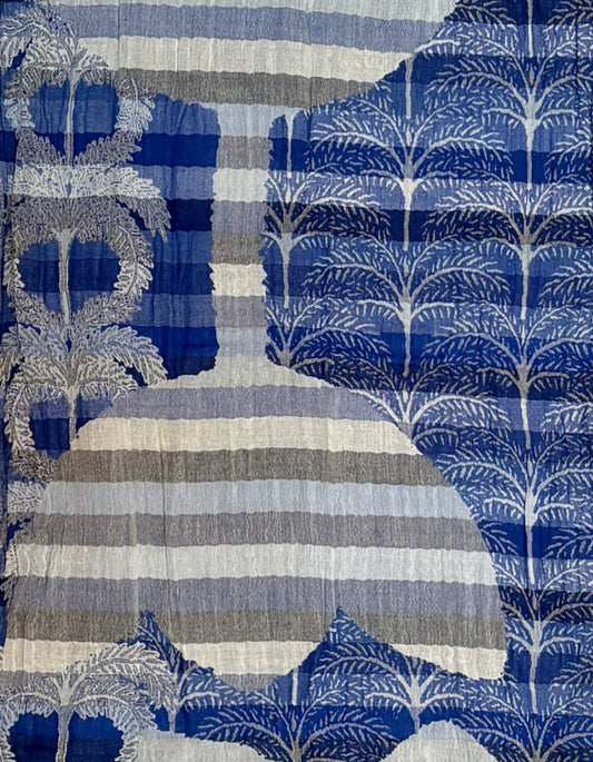 Letol jacquard Scarf Eulalie in Outremer