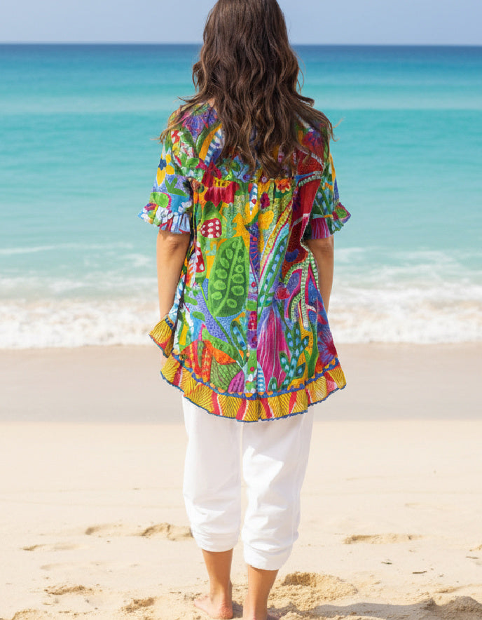 Orientique Ipanema Frill Top