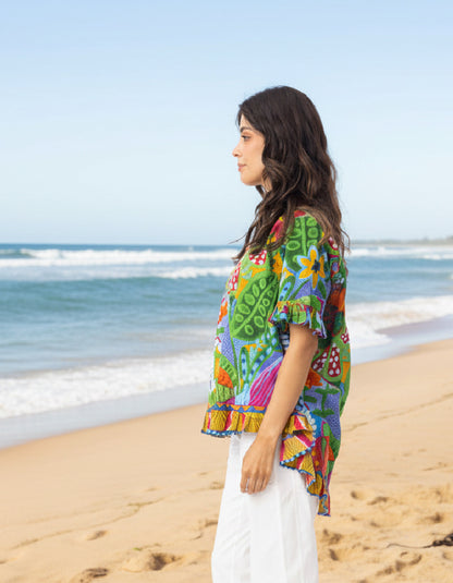 Orientique Ipanema Frill Top