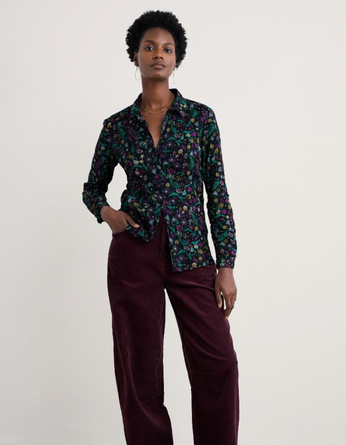 Seasalt Larissa Shirt in Illuminated Garden Onyx