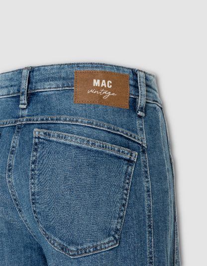 MAC Ohio Barrel Jeans in Mid Blue Wash
