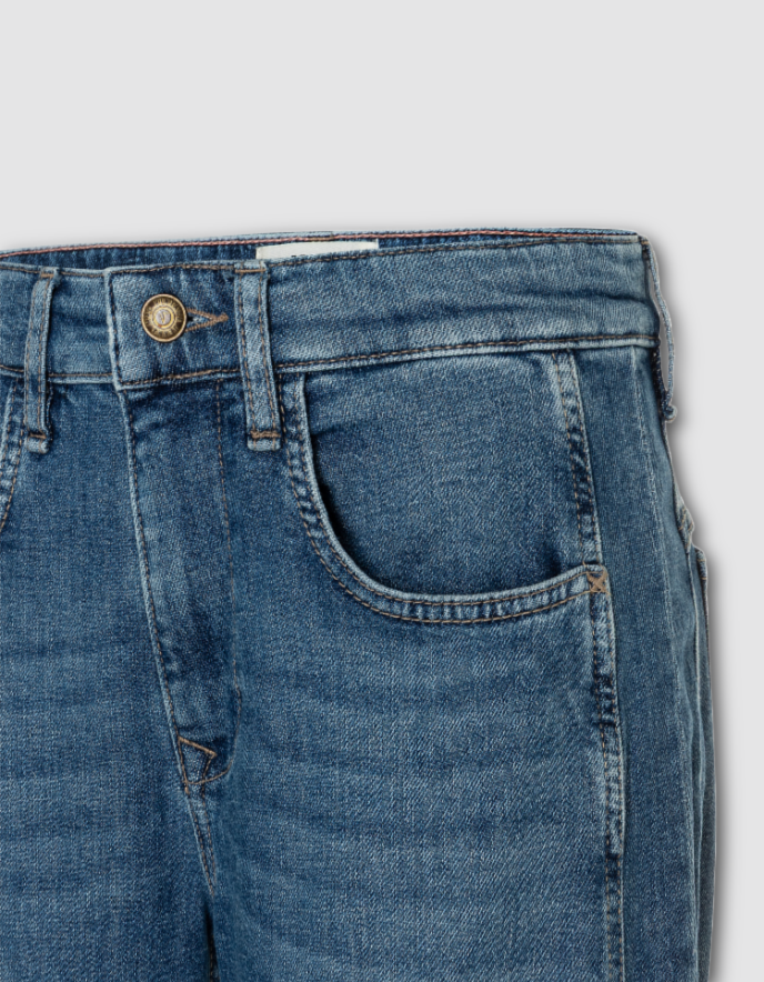 MAC Ohio Barrel Jeans in Mid Blue Wash