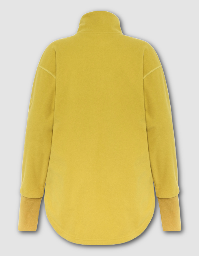 yellow fleece jacket