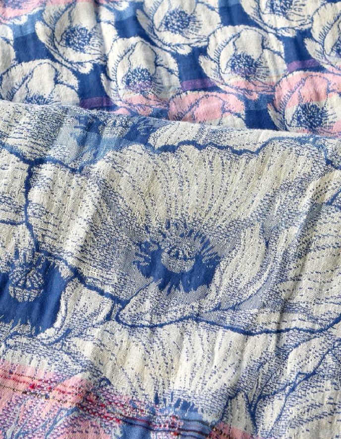 Letol Jacquard Scarf  Stephanie in Myosotis